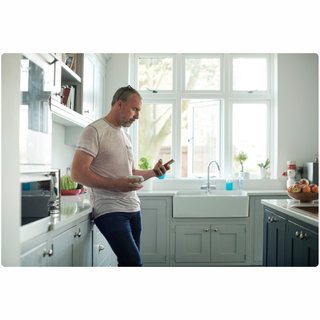 Man scrolling on phone