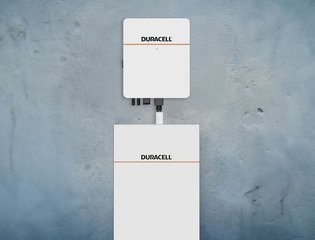 Photograph of the Duracell Energy ecosystem mounted on a wall