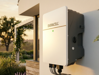 Inverter mounted on a white wall