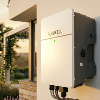 Inverter mounted on a white wall