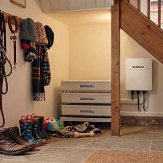 Boot room with batteries installed under the stairs