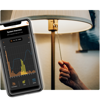 Someone turning a lamp on