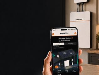 Hand holding App - system - half black