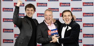 CEO Mark Millar celebrating the GBEA award