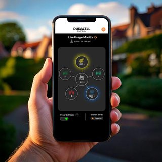 Duracell Energy APP held on a mobile phone in situ